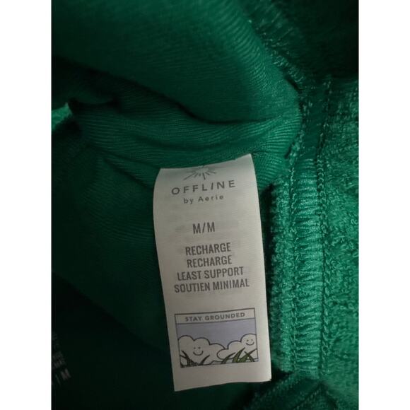 Aerie Offline Green Recharge Least Support Wireless Bra Size Medium NWT - Picture 3 of 3
